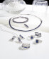 ფოტო #3 პროდუქტის EFFY® Sapphire (3/4 ct. t.w.) & Diamond (3/8 ct. t.w.) Statement Ring in 14k White Gold