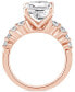 ფოტო #3 პროდუქტის Certified Lab Grown Diamond Cushion Engagement Ring (5-1/2 ct. t.w.) in 14k Gold