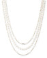 Gold-Tone Bar & Imitation Pearl Layered Collar Necklace, 17" + 3" extender