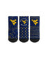 ფოტო #1 პროდუქტის Toddler Boys and Girls Socks West Virginia Mountaineers #1 Fan 3-Pack Crew Socks Set