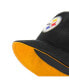 Фото #3 товара Men's Black Pittsburgh Steelers Thick Cord Bucket Hat