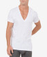 Фото #2 товара Men's Slim-Fit Deep V-Neck 3 Pack Undershirt