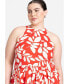 ფოტო #2 პროდუქტის Plus Size Printed Flare Skirt Maxi Dress