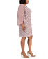 Фото #3 товара Plus Size Sequined Lace Sheath Dress
