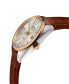 ფოტო #2 პროდუქტის Men's Five Points Brown Leather Watch 40mm