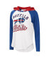 Фото #2 товара Women's White Buffalo Bills MVP Raglan Hoodie Long Sleeve T-shirt