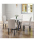 5-Piece Dining Set with Marble-Inspired Table & Ergonomic Chairs