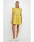 Фото #2 товара Women's Floral Mini Dress with Smocking detail