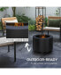 Фото #6 товара Smokeless Patio Fire Pit with Poker for Warm, Cozy Camping