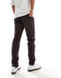 ASOS DESIGN skinny chino in washed in brown