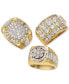 ფოტო #5 პროდუქტის Men's Diamond Round Cluster Ring (2 ct. t.w.) in 10k Gold & White Gold