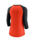 Фото #4 товара Women's Orange, Black San Francisco Giants Next Up Tri-Blend Raglan 3/4-Sleeve T-shirt