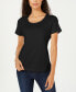 Petite Cotton Scoop-Neck Top, Created for Macy's