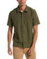 Фото #1 товара Vince Heavy Slub Shirt Men's Green Xs