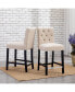 Linen Fabric Tufted Counter Stool (Set of 2)