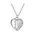 ფოტო #4 პროდუქტის Personalized Scroll Heart Shape Inspirational Word Saying Mother Daughter Forever Heart Pendant Necklace For Women Mother Sterling Silver Customizable