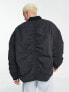 Фото #3 товара ASOS DESIGN extreme oversized wadded bomber jacket in black