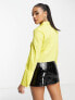 Something New cropped shirt in bright yellow