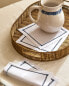 Hemstitched cocktail napkin (pack of 4) Синий, 20 x 20 x 2 cm - фото #1