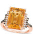 ფოტო #1 პროდუქტის Cinnamon Citrine (5-3/4 ct. t.w.) & Diamond (1/4 ct. t.w.) Statement Ring in 14k Rose Gold