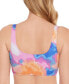 Фото #2 товара Juniors' Tie-Dyed Bikini Top, Created for Macy's