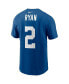 Фото #4 товара Men's Matt Ryan Royal Indianapolis Colts Player Name & Number T-shirt