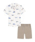 Фото #1 товара Костюм для малышей Kids Headquarters - Поло с принтом и шорты из твила