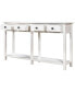 Фото #7 товара Rustic Brushed Texture Entryway Table Console Table With Drawer And Bottom Shelf