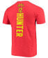 ფოტო #3 პროდუქტის Men's De'Andre Hunter Red Atlanta Hawks Playmaker Name and Number Logo T-shirt