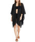 Women's Open Metallic Shimmer Kimono Cover Up