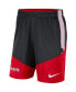 Men's Black and Scarlet Ohio State Buckeyes Team Performance Knit Shorts