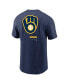 Фото #2 товара Men's Navy Milwaukee Brewers Over the Shoulder T-shirt