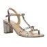 Фото #2 товара VANELi Midge Studded Metallic Block Heels Womens Gold Casual Sandals MIDGE-3109