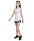 Фото #4 товара Big Girls Sleeveless Curved-Hem Cotton Logo Tank Top