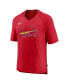 Men's Red St. Louis Cardinals Authentic Collection Pregame Raglan Performance V-Neck T-shirt
