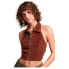 Фото #1 товара SUPERDRY Collared Velvet Zip sleeveless T-shirt
