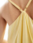 Фото #3 товара ASOS DESIGN raw edge seaming detail cami midi dress in yellow