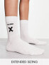 Фото #1 товара COLLUSION Unisex logo sock in white