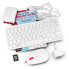 Фото #1 товара Электроника Raspberry Pi Набор для рабочего стола - официальный набор с корпусом, клавиатурой и мышью для Raspberry Pi 4B - немецкая версия