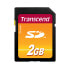 Transcend SD Card Secure Digital 2GB - 2 GB - SD - MLC - 20 MB/s - 13 MB/s - Black