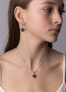 Silver Clover Pendant with Green Brilliance Zirconia JJJP0085P