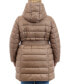 ფოტო #2 პროდუქტის Plus Size Hooded Belted Down Puffer Coat, Created for Macy's