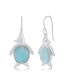 ფოტო #1 პროდუქტის Sterling Silver Larimar Penguin Earrings