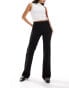 Weekday Kate low waist slightly flared trousers in black Черный, 42 - фото #1