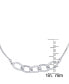 Cubic Zirconia Oval Link Adjustable Bolo Bracelet