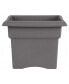 Фото #1 товара Veranda Deck Box Planter Square VER18908, Charcoal Gray, 18"