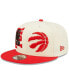 Men's Cream and Red Toronto Raptors 2022 NBA Draft 9FIFTY Snapback Adjustable Hat