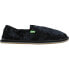 Фото #1 товара Sanuk Donna Cruz Velvet Slip On Womens Black Flats Casual 1105059-BLK