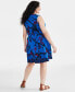 Фото #4 товара Plus Size Printed Sleeveless Flip Flop Dress, Created for Macy's