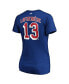 Women's Alexis Lafreniere Blue New York Rangers Plus Size Name Number V-Neck T-shirt